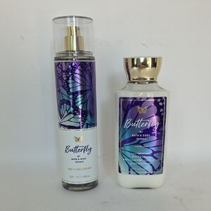 New Bath & Bodyworks Butterfly Set of 2 Fragrance & Body Lotion